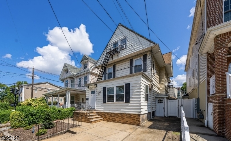 a view of a house with a balcony