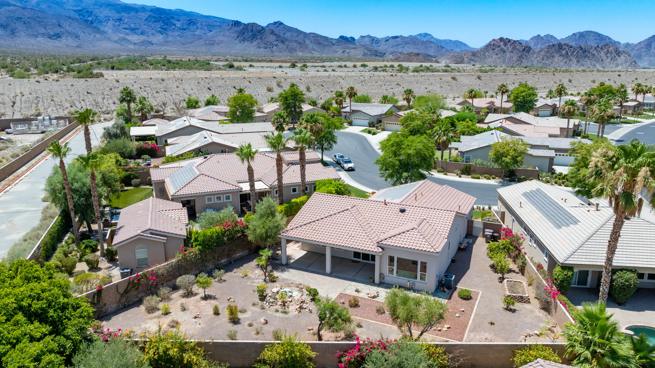 an aerial view of multiple house