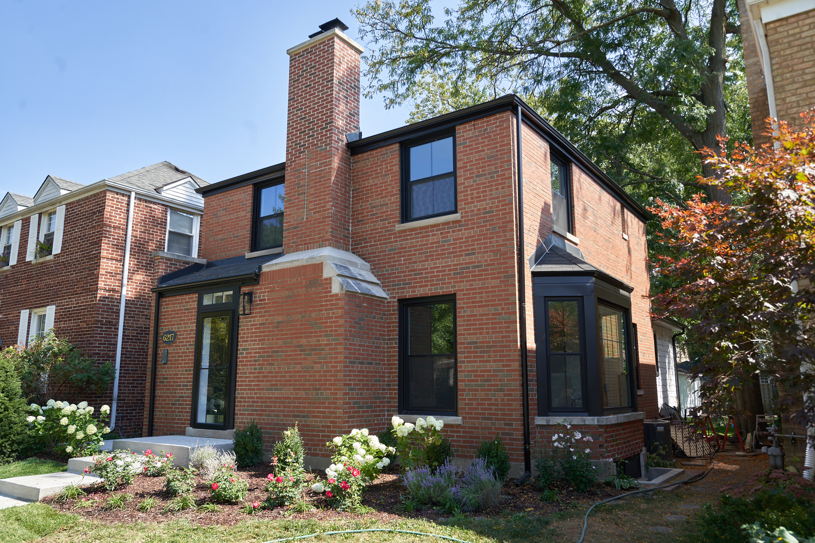 a front view of a house