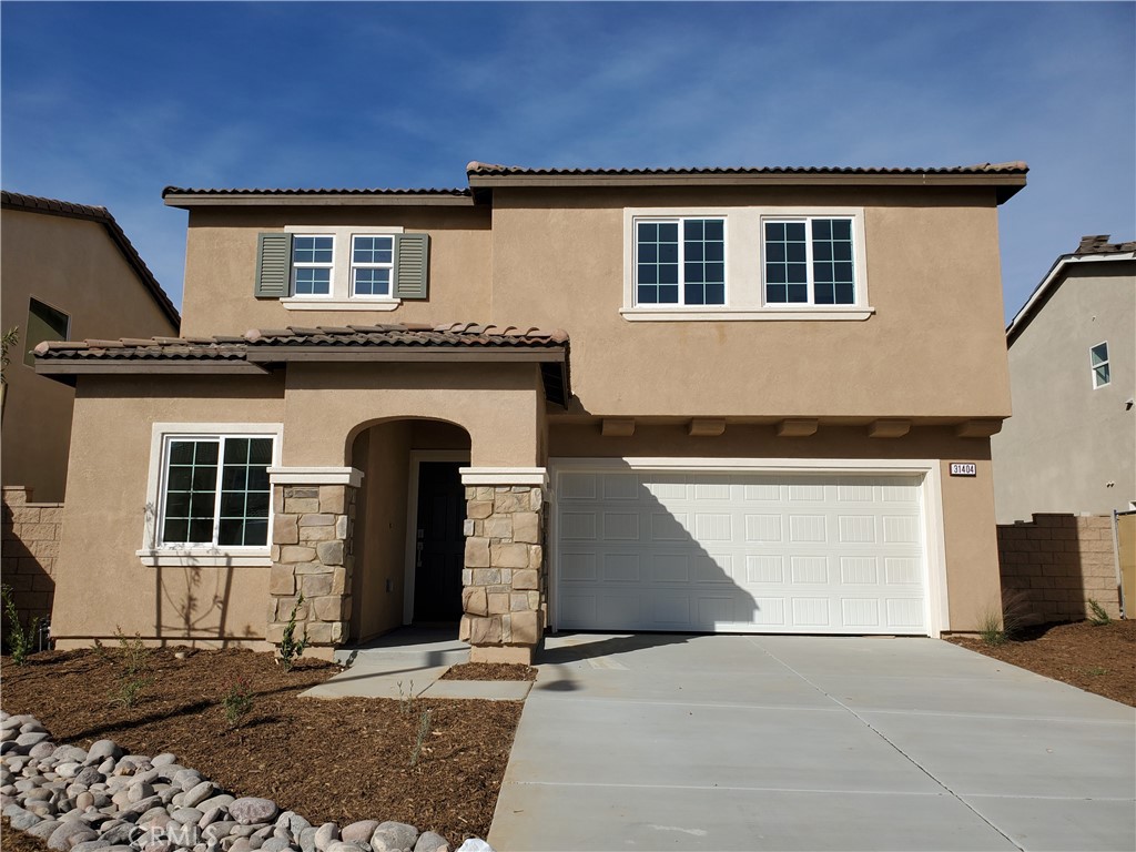 a front view of a house