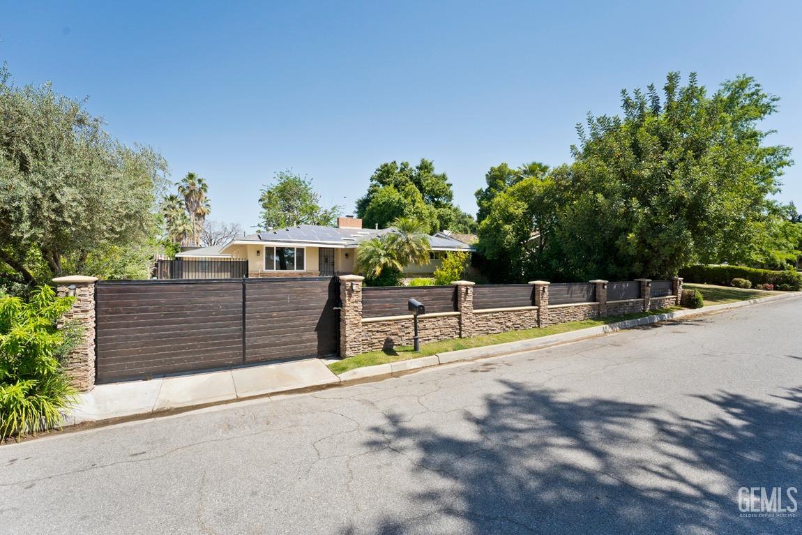 a house view with a garden space