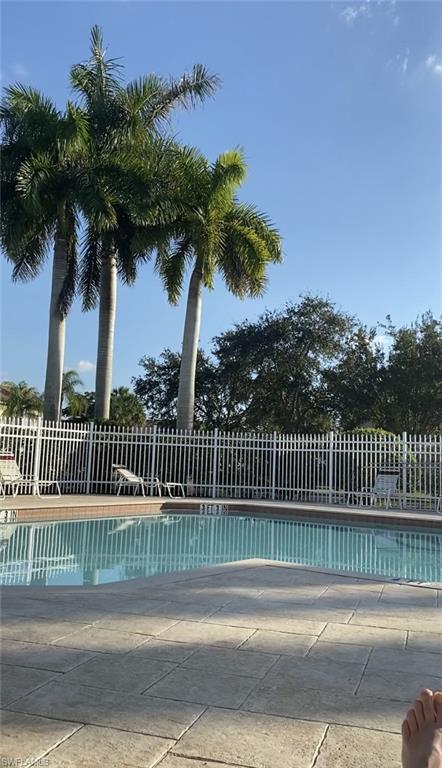 a view of a balcony with a palm tree