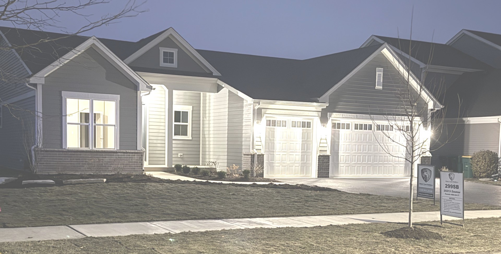 a front view of a house