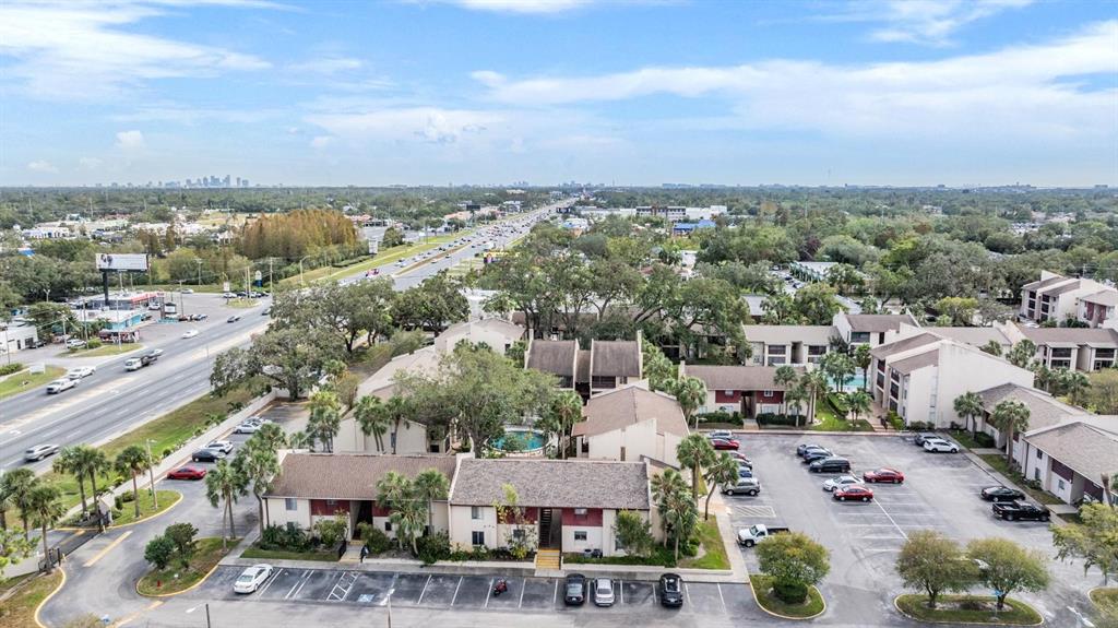 an aerial view of multiple house