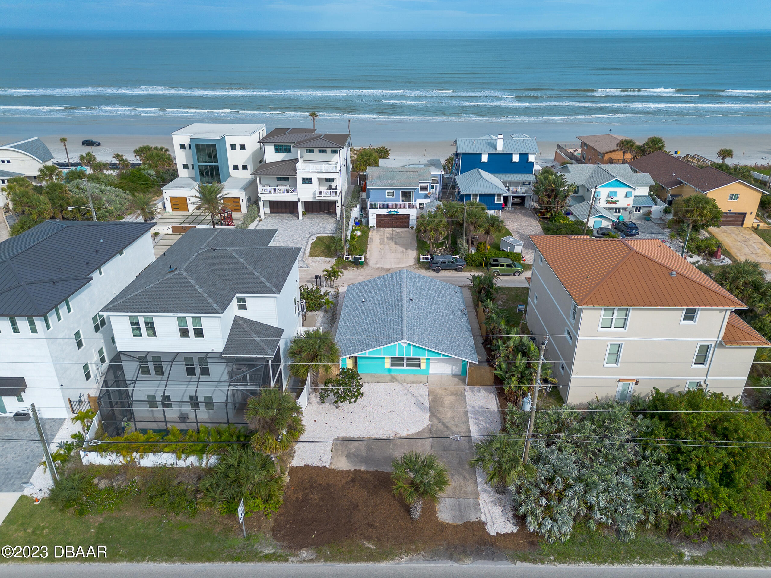 an aerial view of multiple house