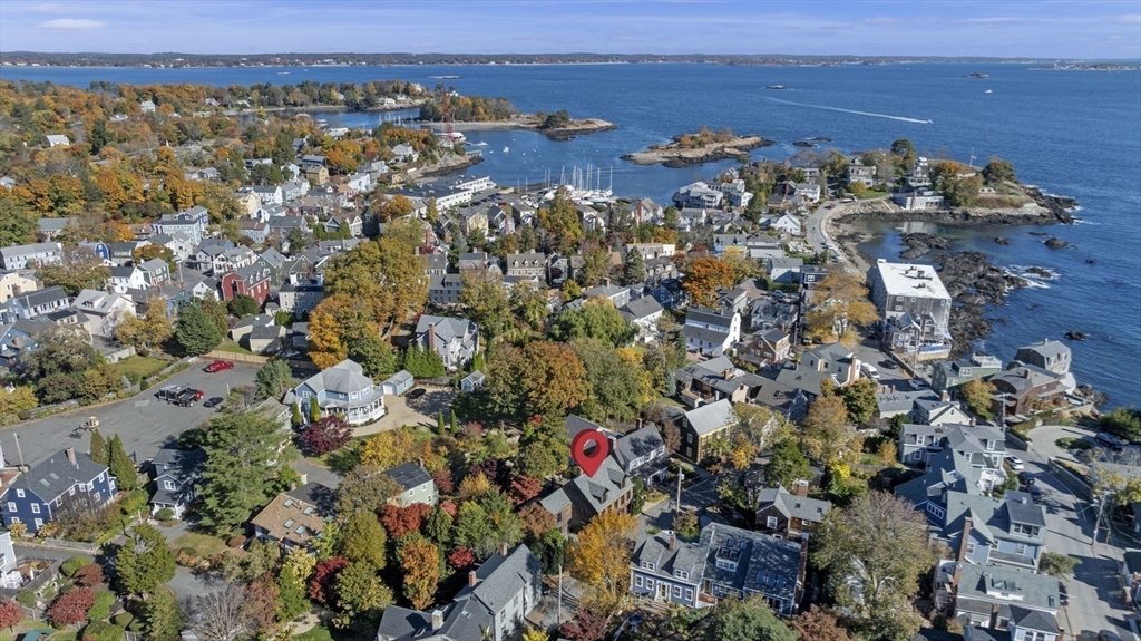 an aerial view of multiple house