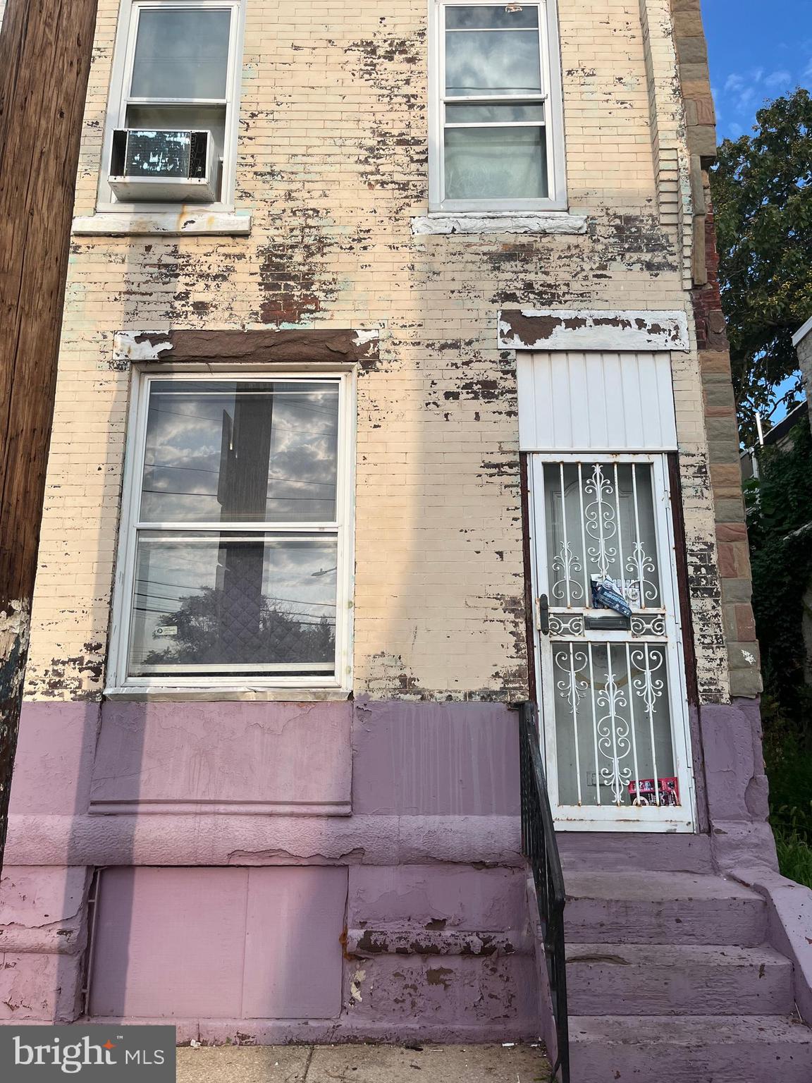 a front view of a house with a window