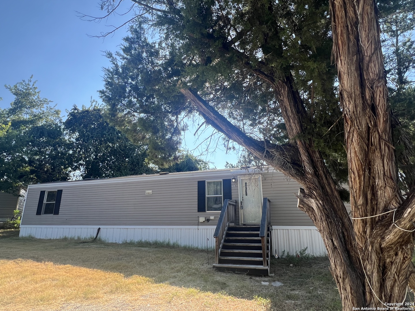 a backyard of a house