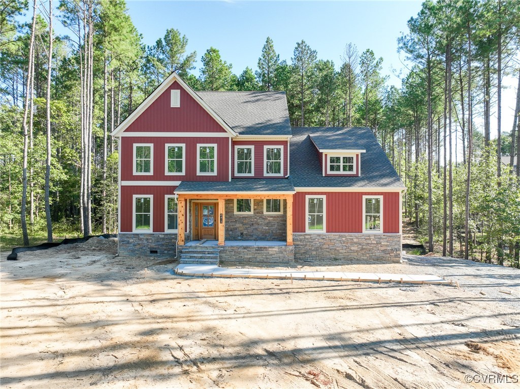 a front view of a house