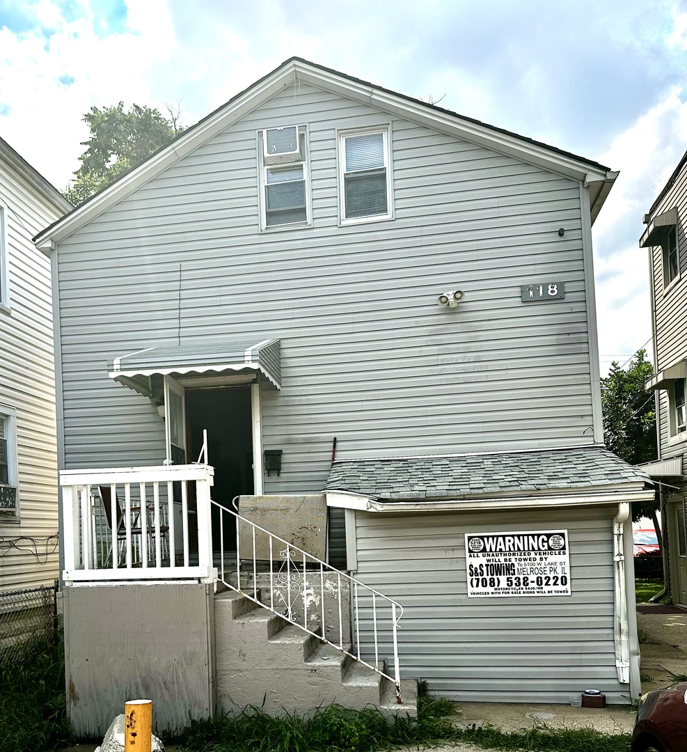 a view of a house with a balcony