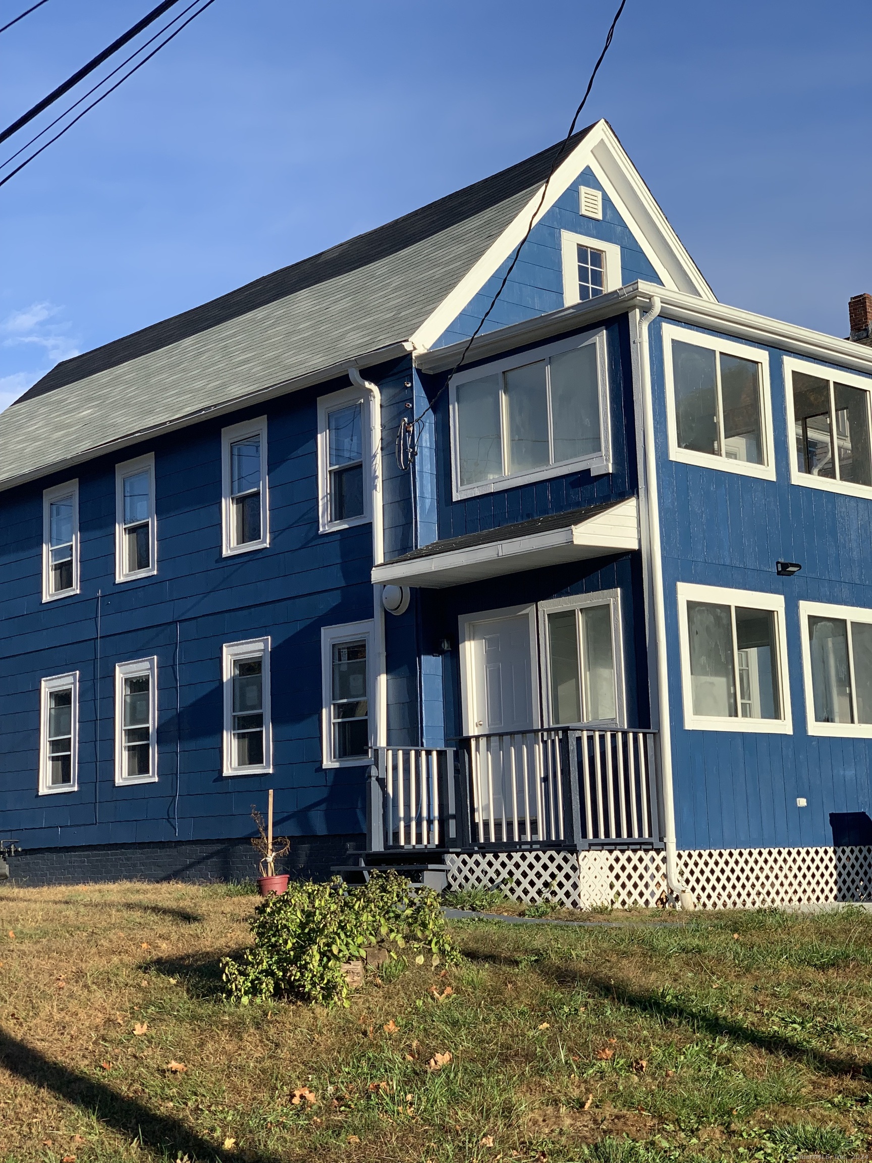 a front view of a house