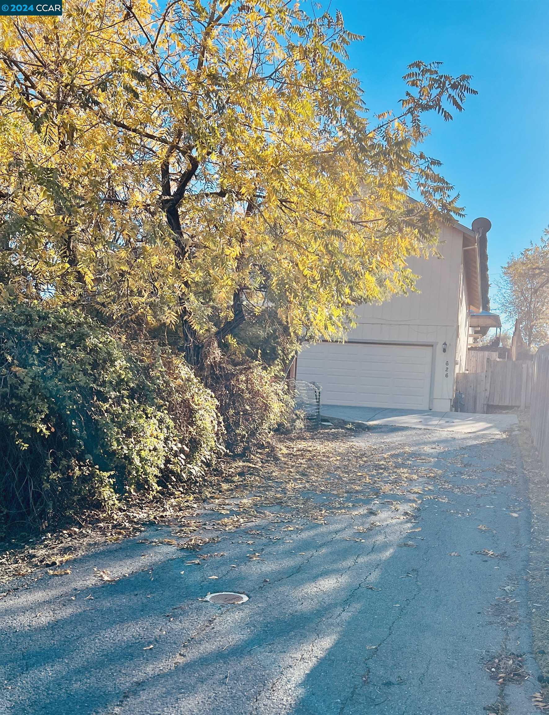 a backyard of a house