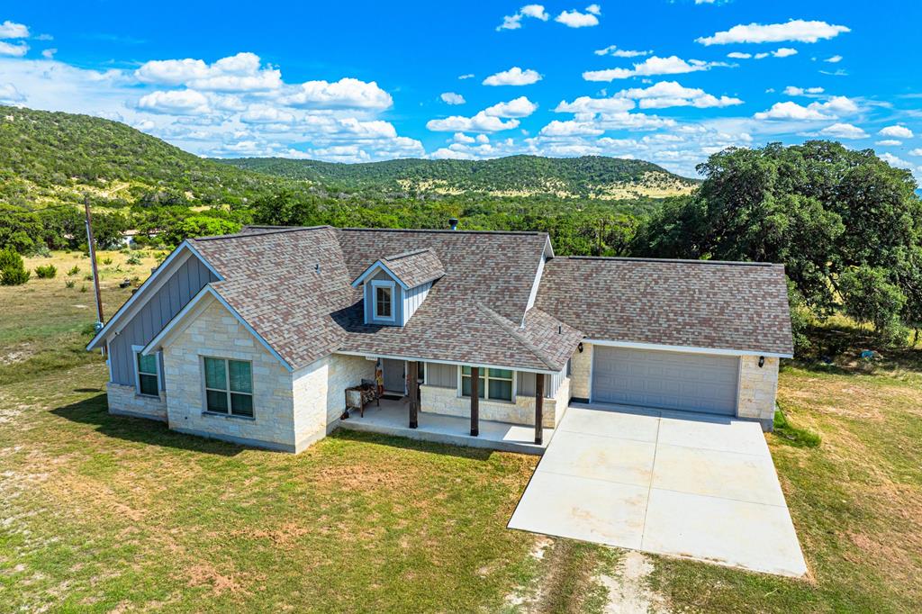 a aerial view of a house