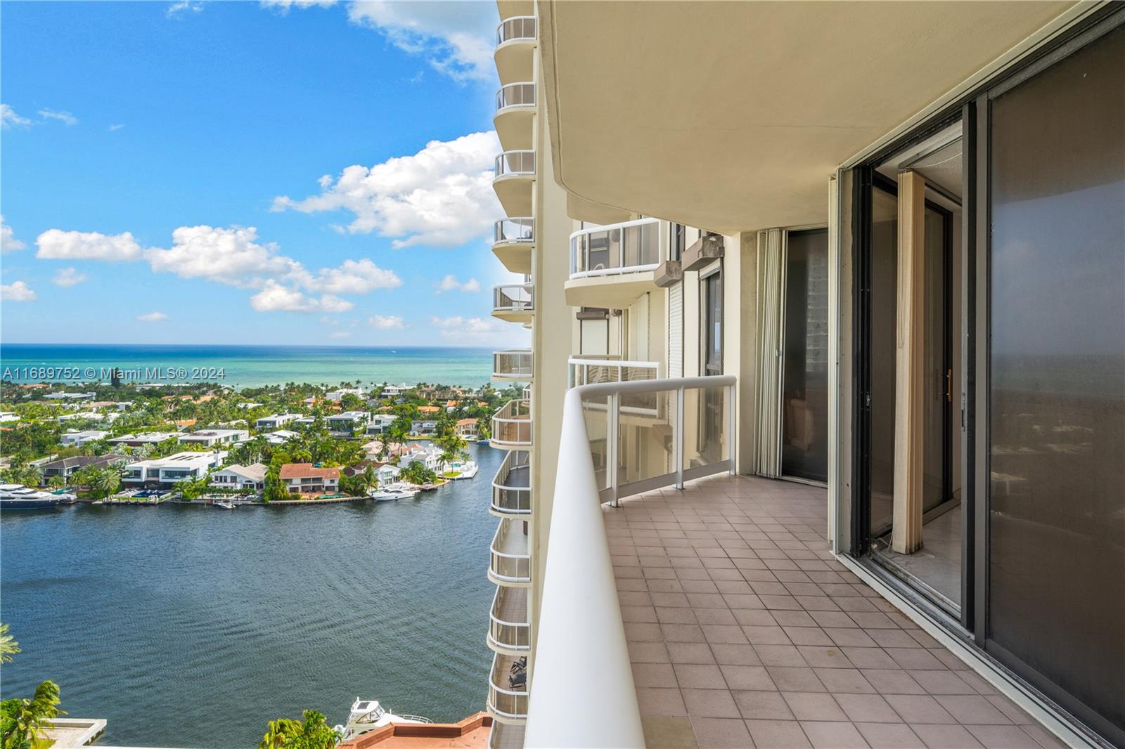 a view of balcony with city view