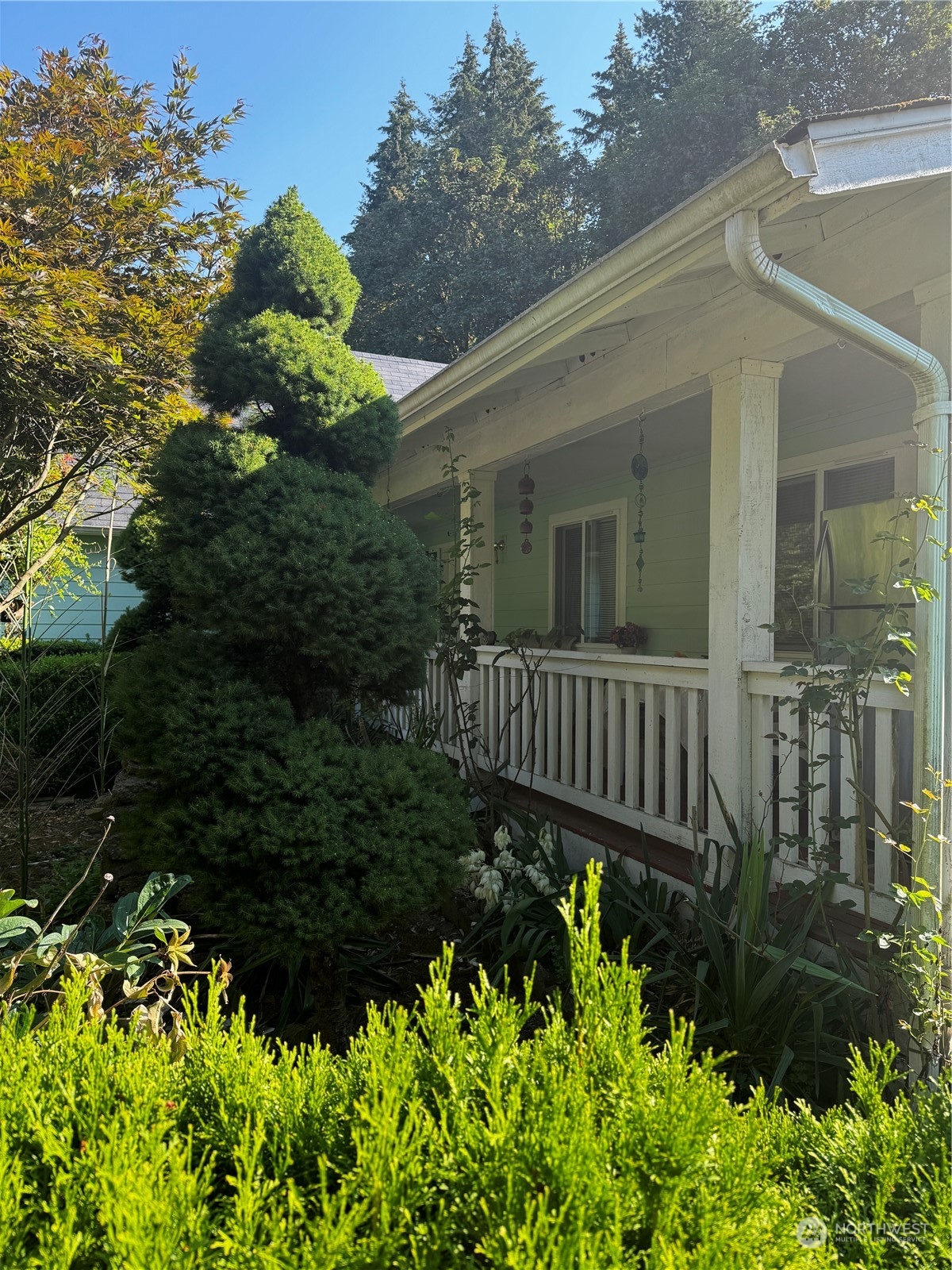 a view of a garden