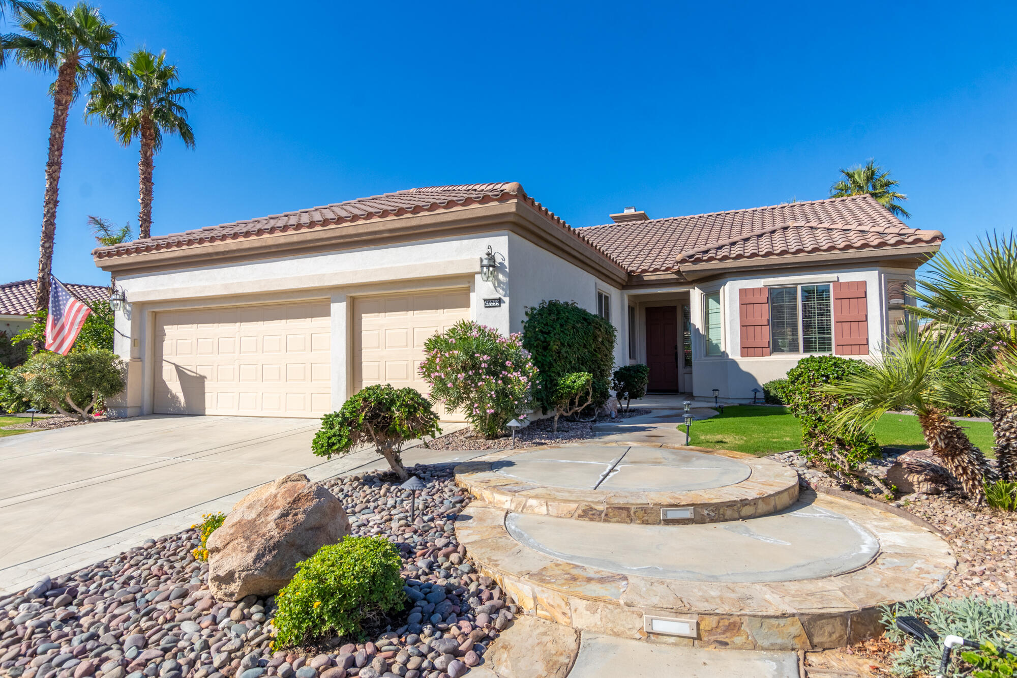 a view of a house with a patio