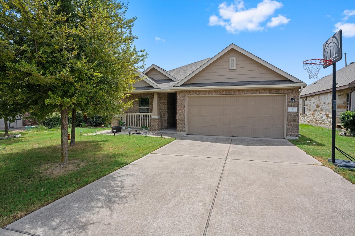 a front view of house with yard