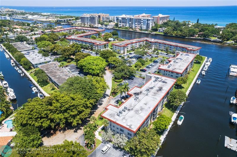 Palm Aire Community is completely surrounded with water and located in desirable Lighthouse Point