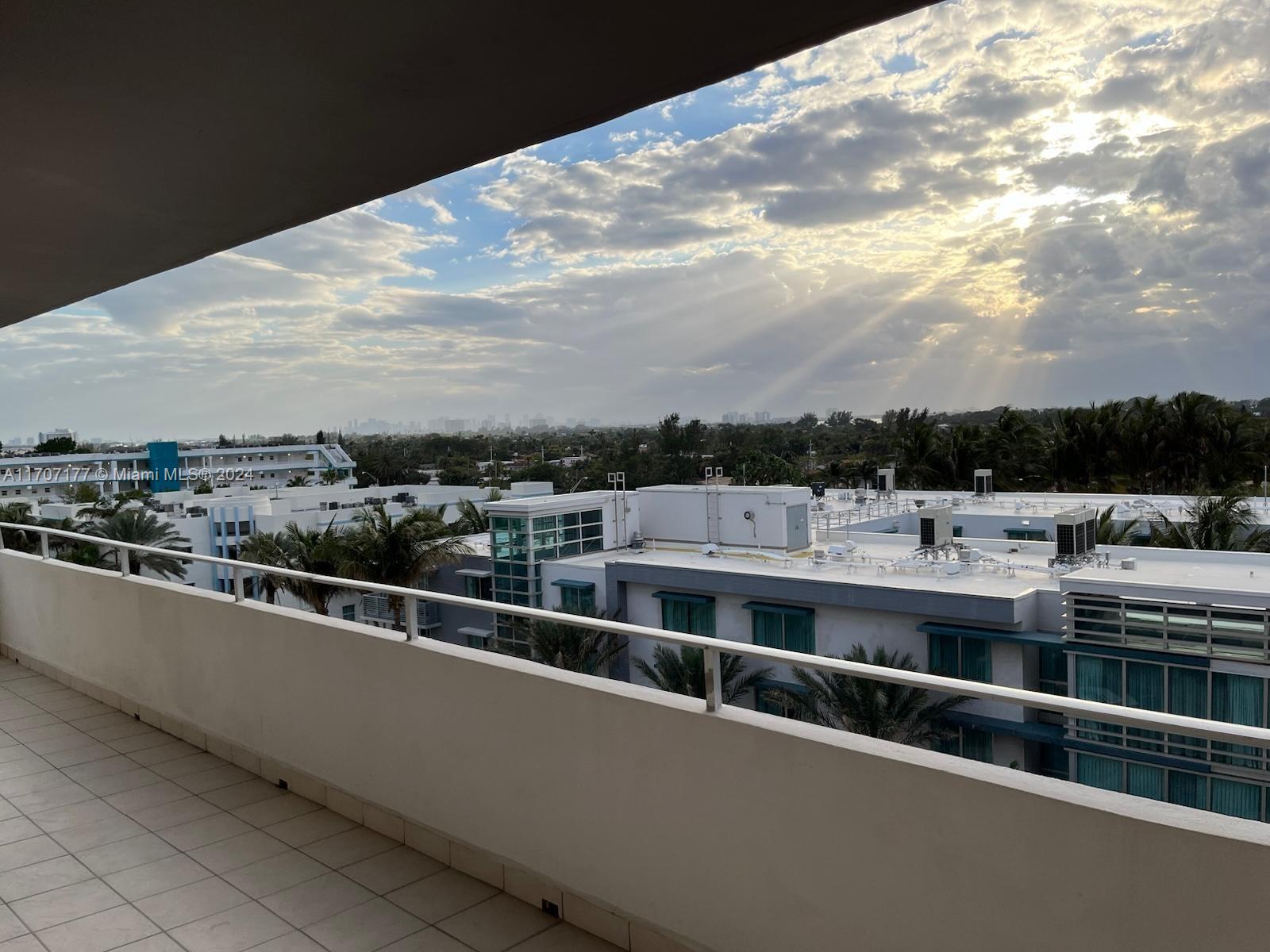 a view of city with balcony