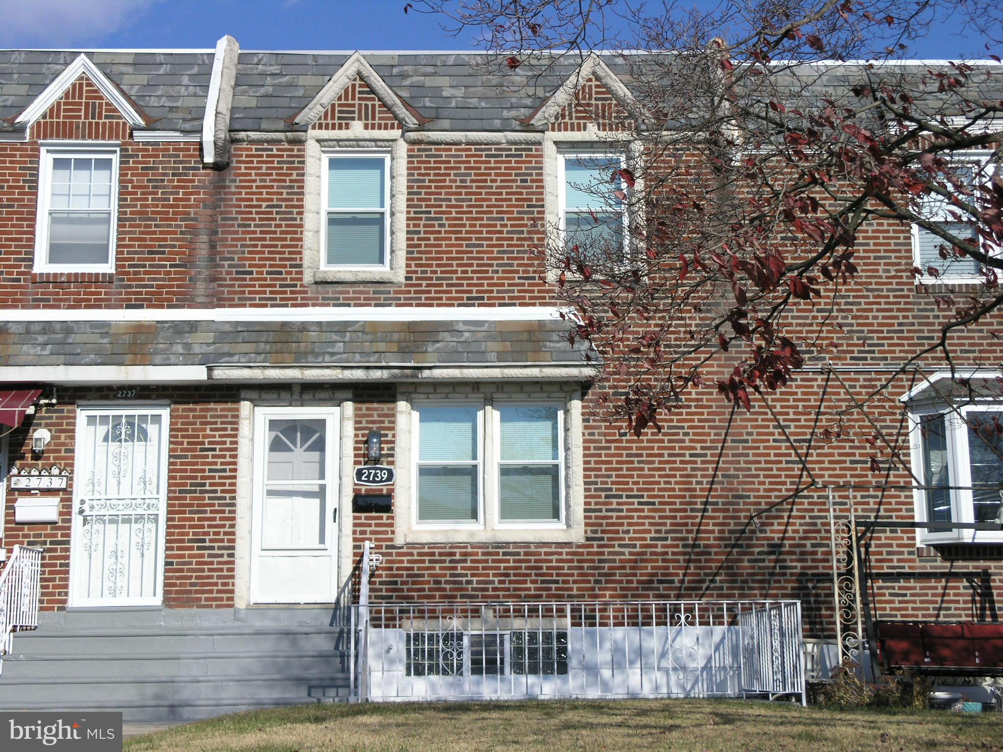 a front view of a house