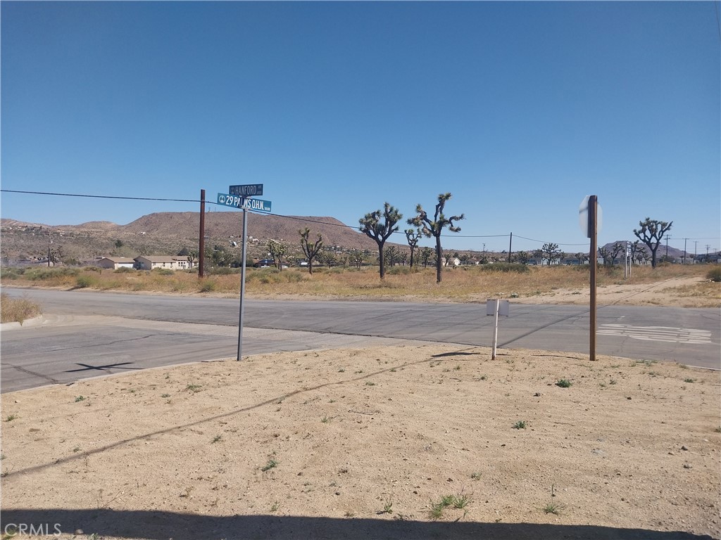 a view of a backyard of the road