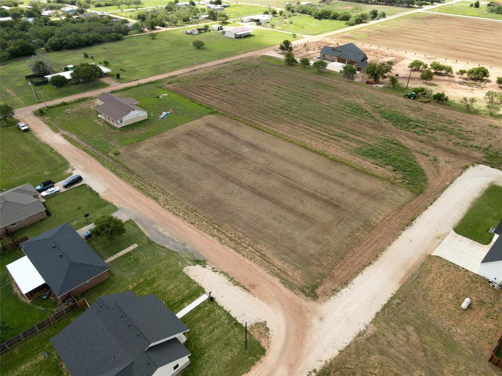 an aerial view of a residential houses