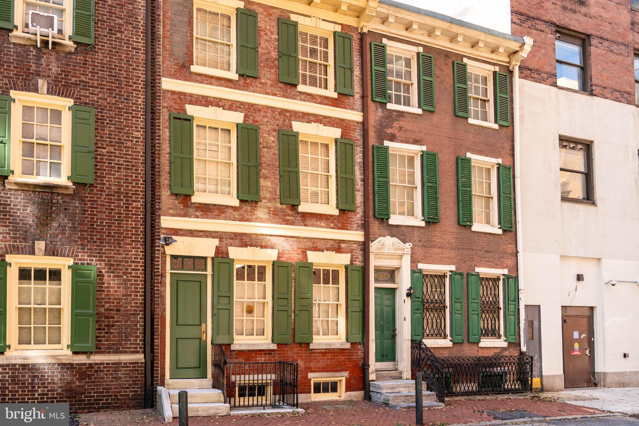 front view of a brick building