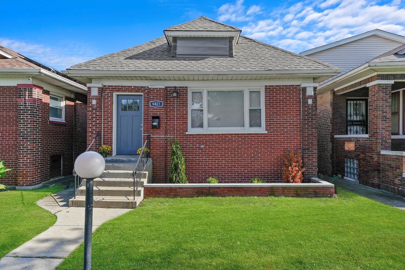 a front view of house with yard