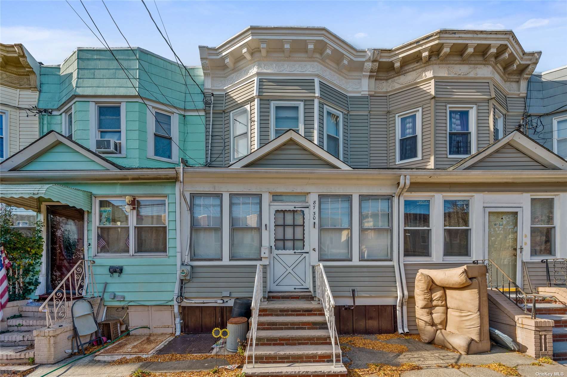 a front view of a house