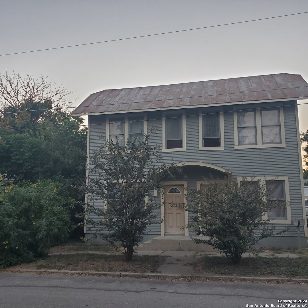 a front view of a house