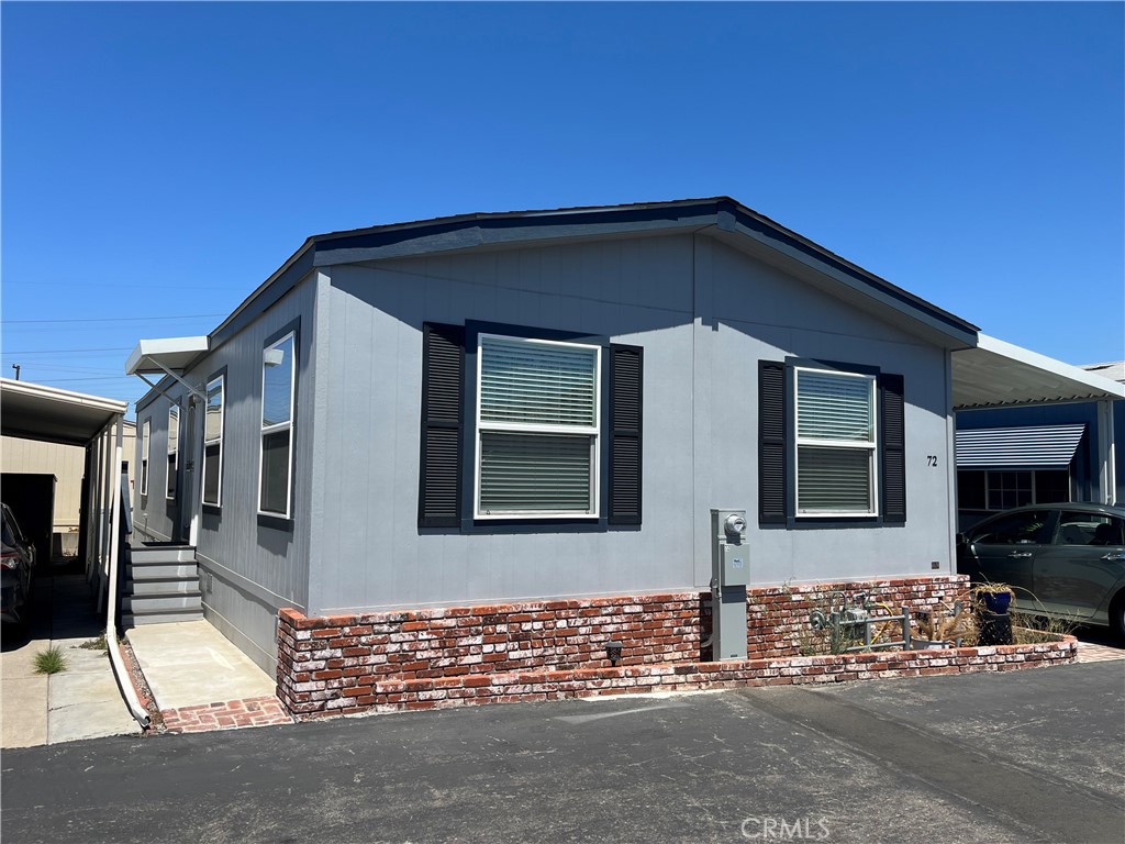 a front view of a house