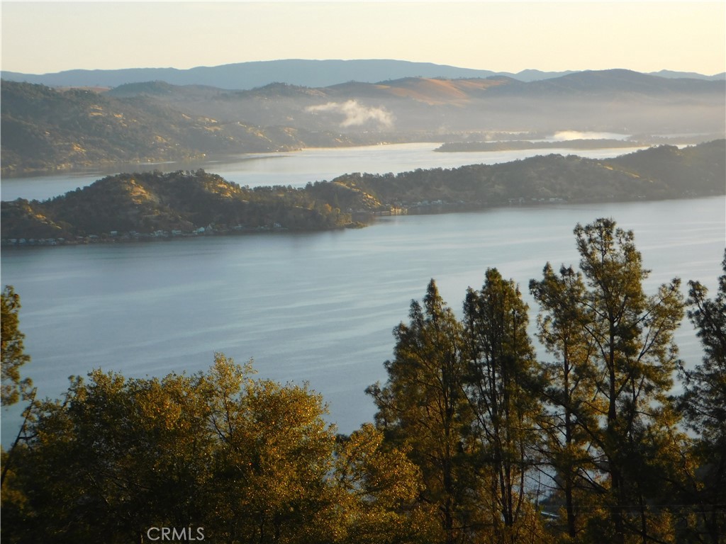 a view of lake with mountain