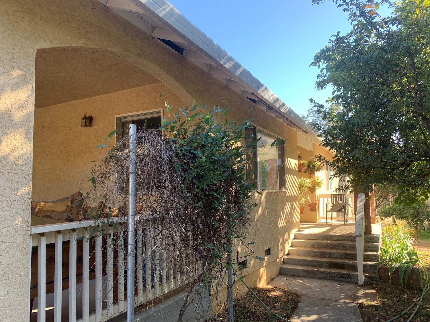 a view of a pathway of a building