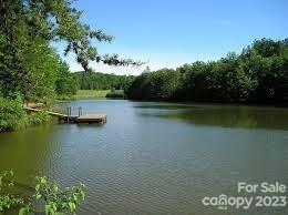 a view of a lake with houses