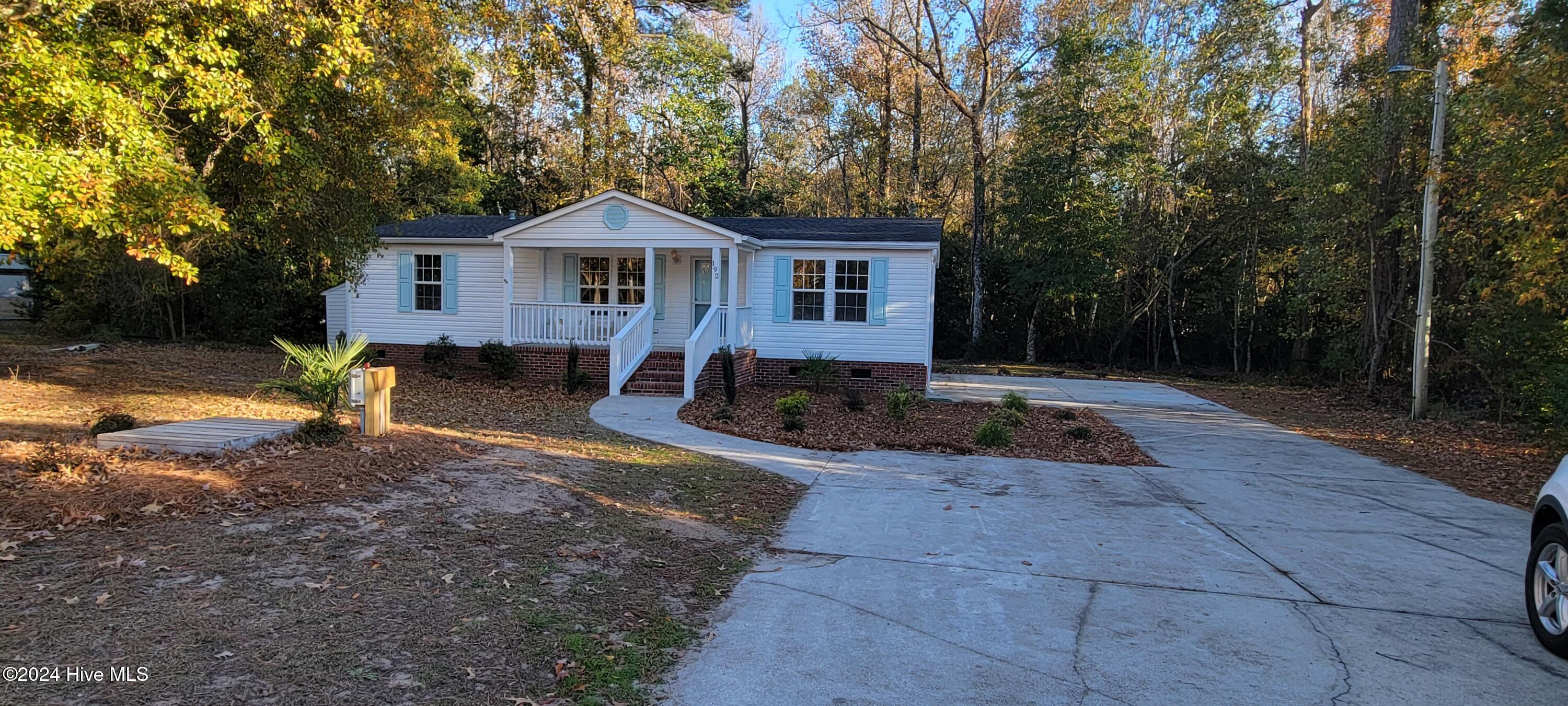 front with covered porch