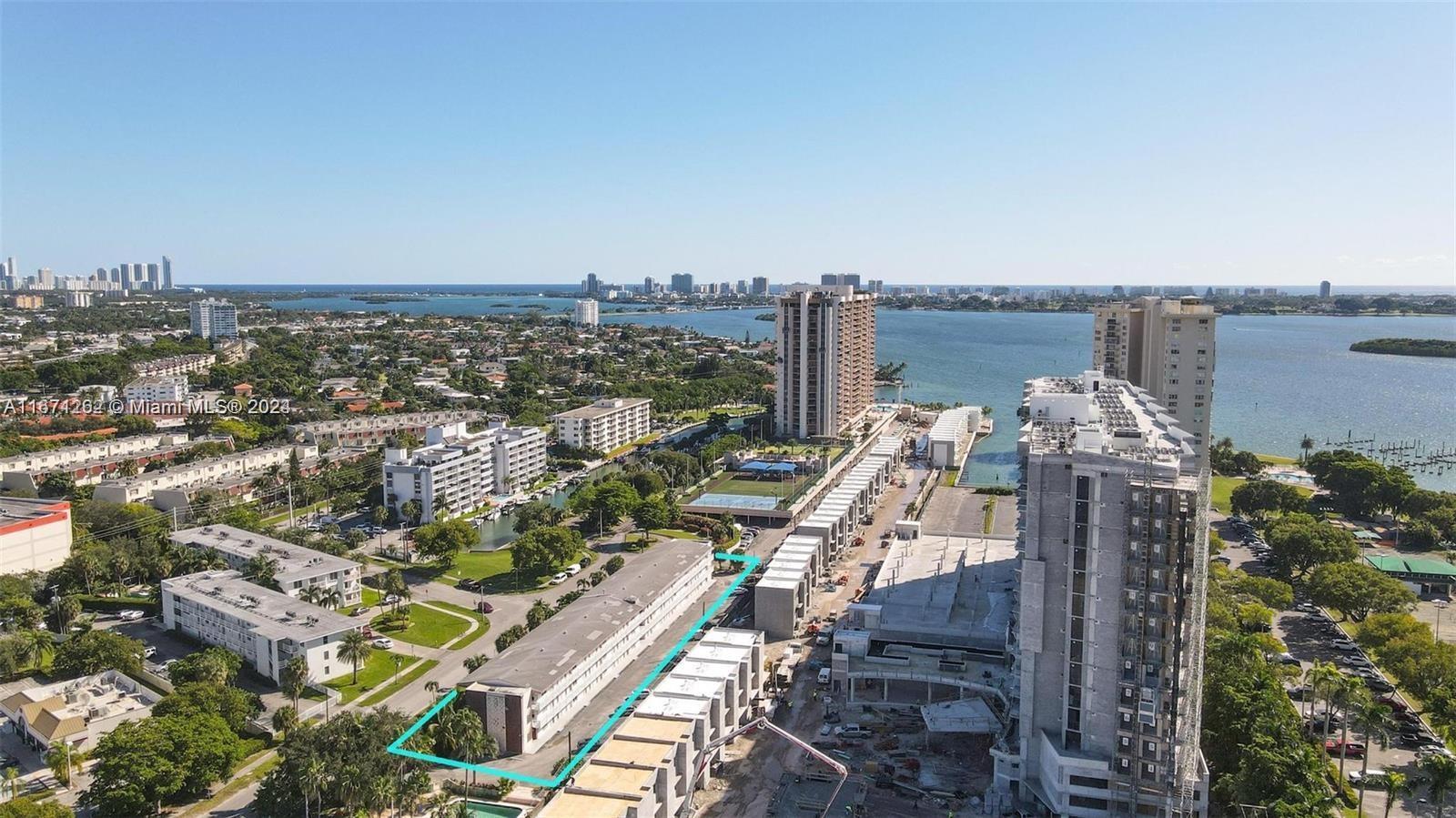 a view of a city with tall buildings