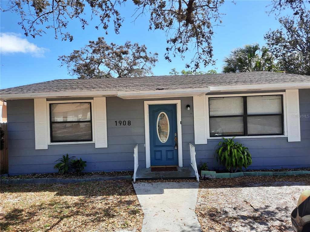 a front view of a house