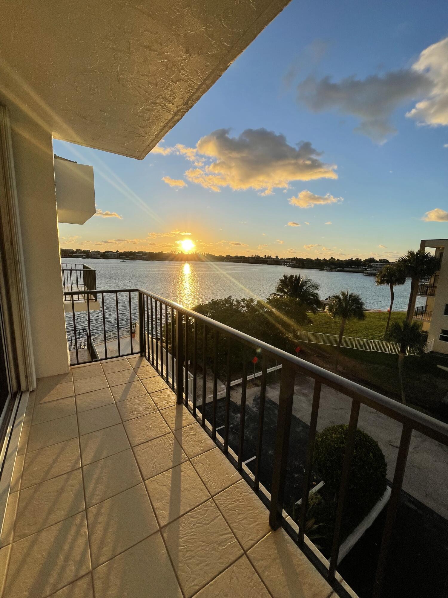 a view of balcony with city view