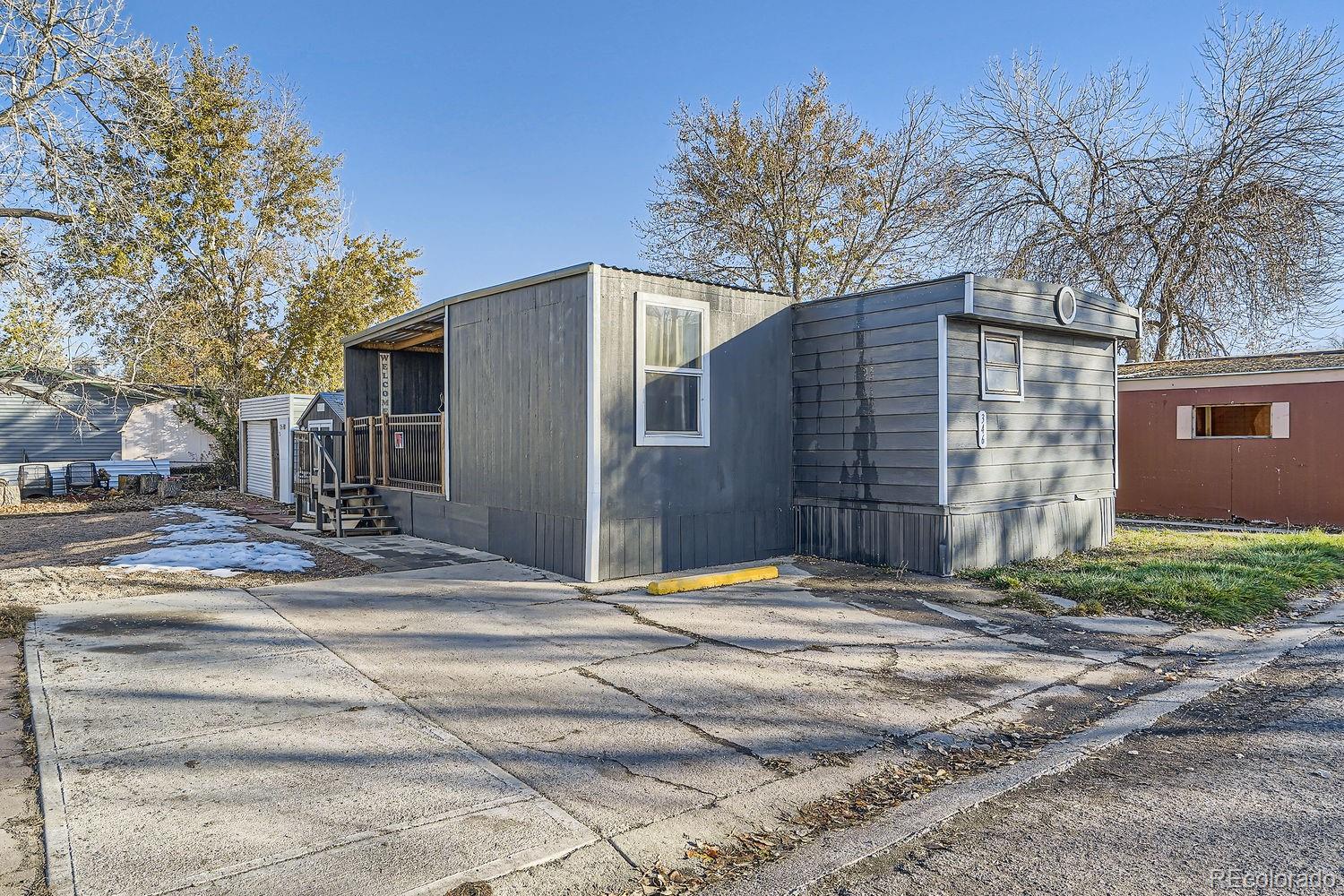 a backyard of a house