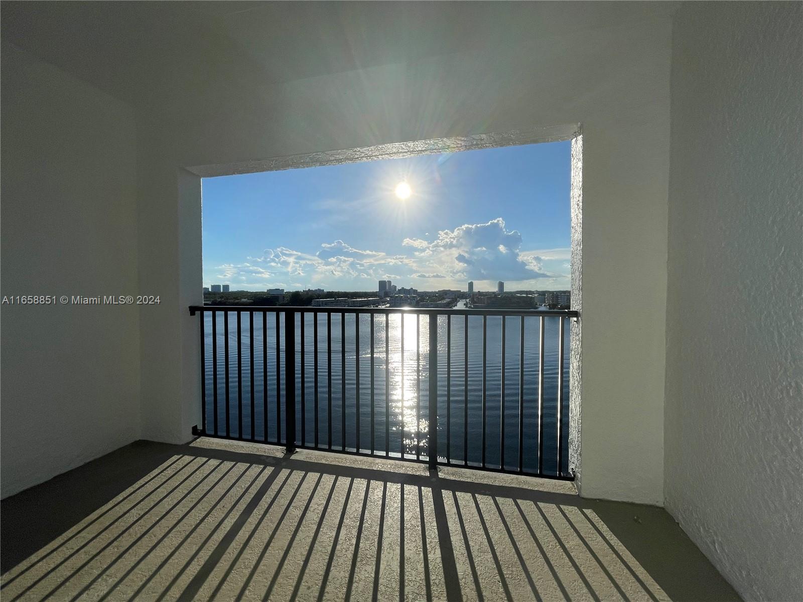 a view of wooden balcony