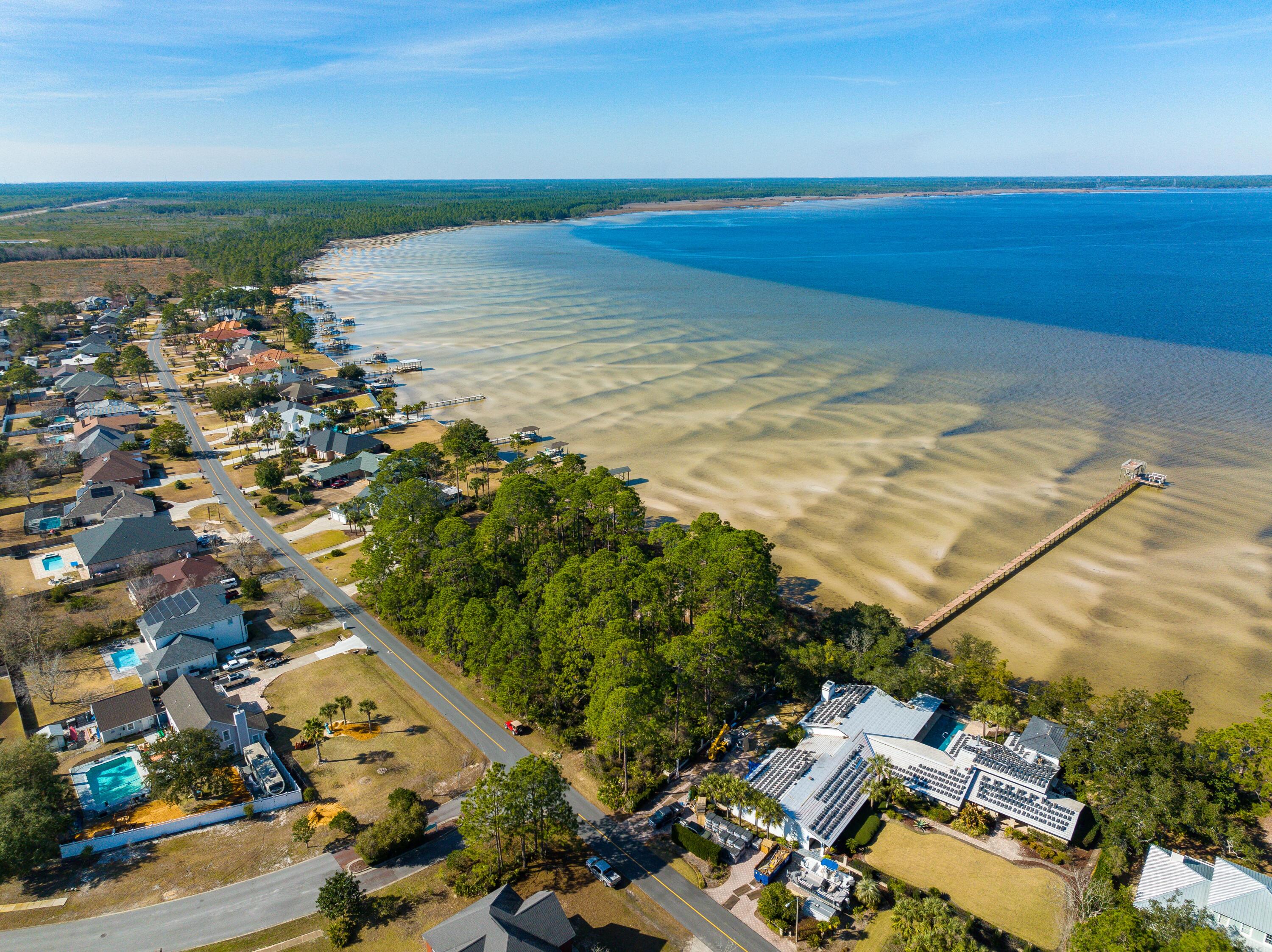 a view of an ocean and beach