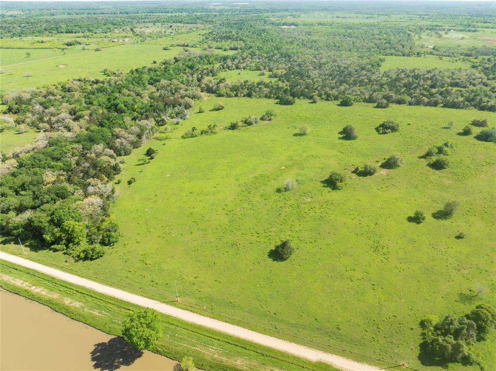 a view of a big yard with lots of green space