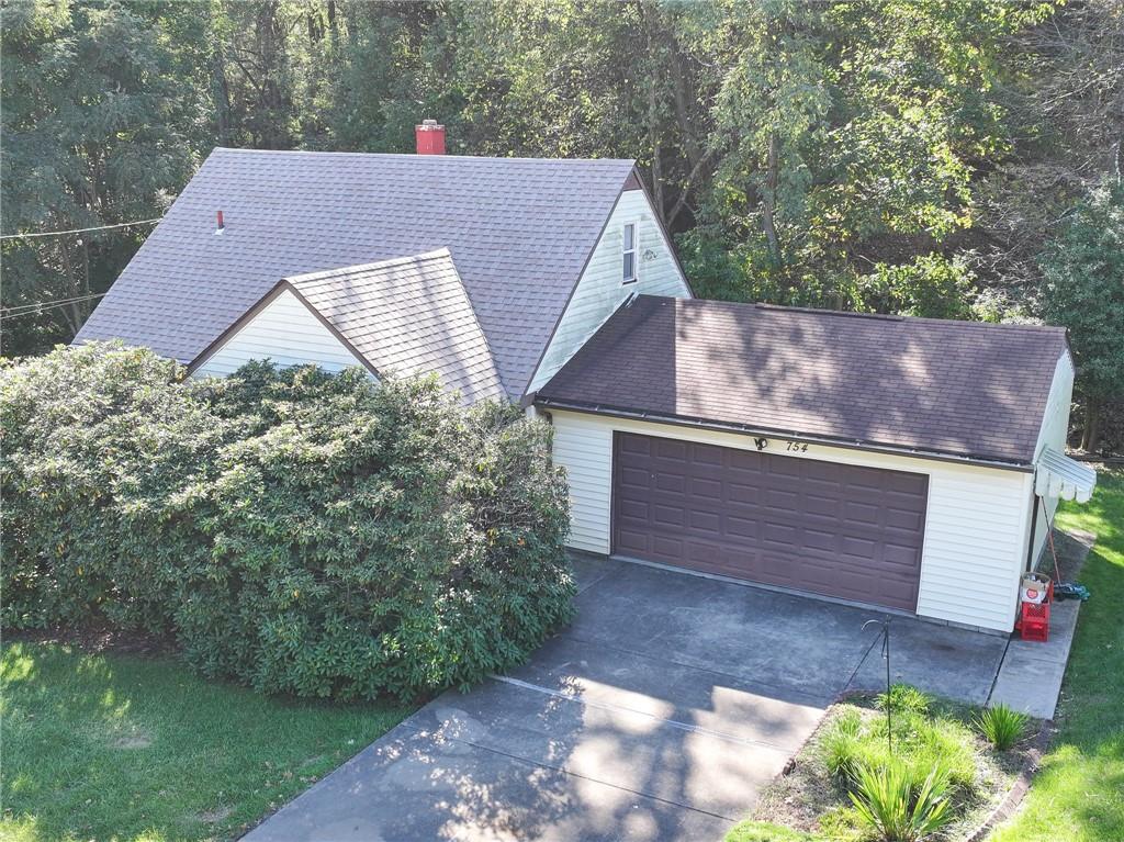 a aerial view of a house