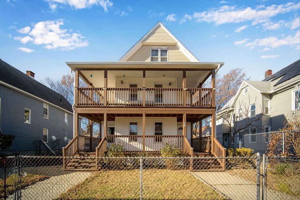 a front view of a house