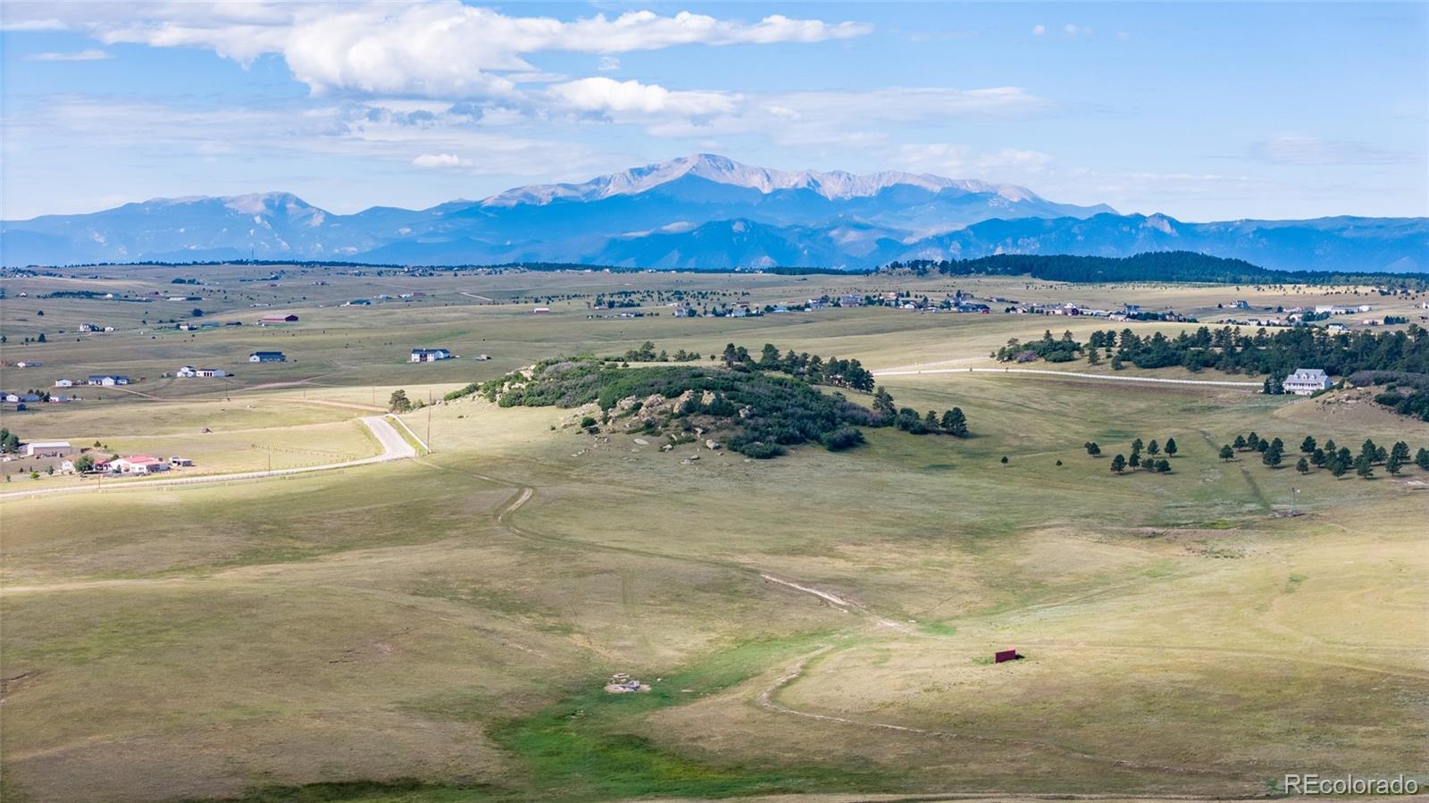 a view of an outdoor space and mountain view