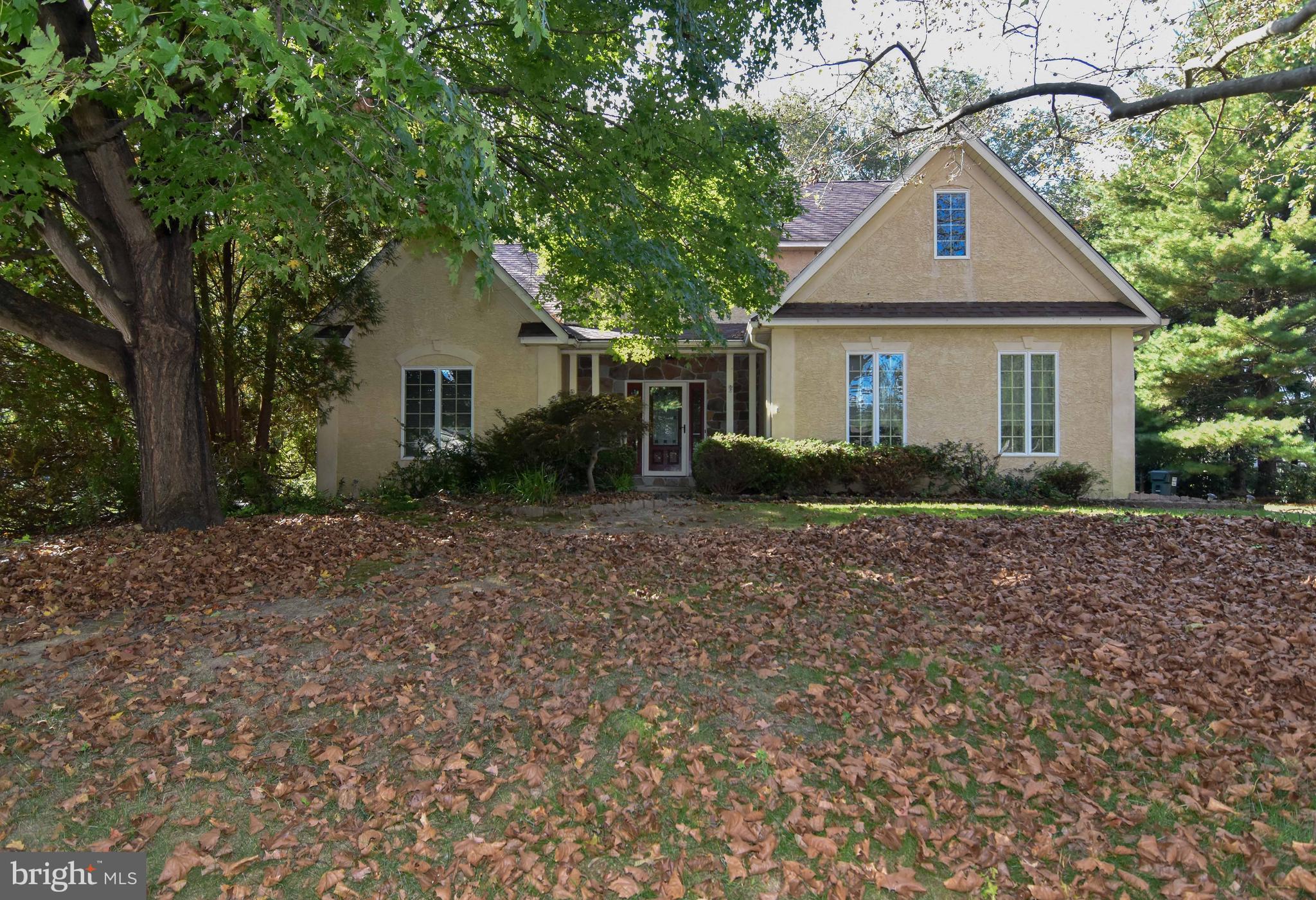 a front view of house with yard and trees