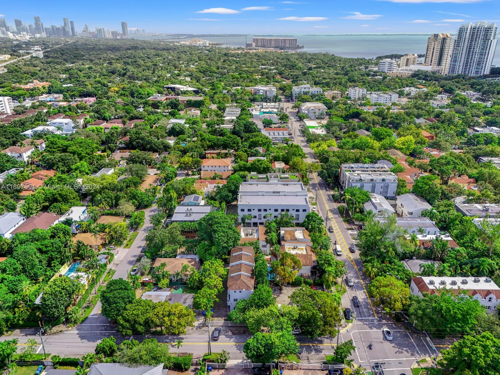 an aerial view of multiple house