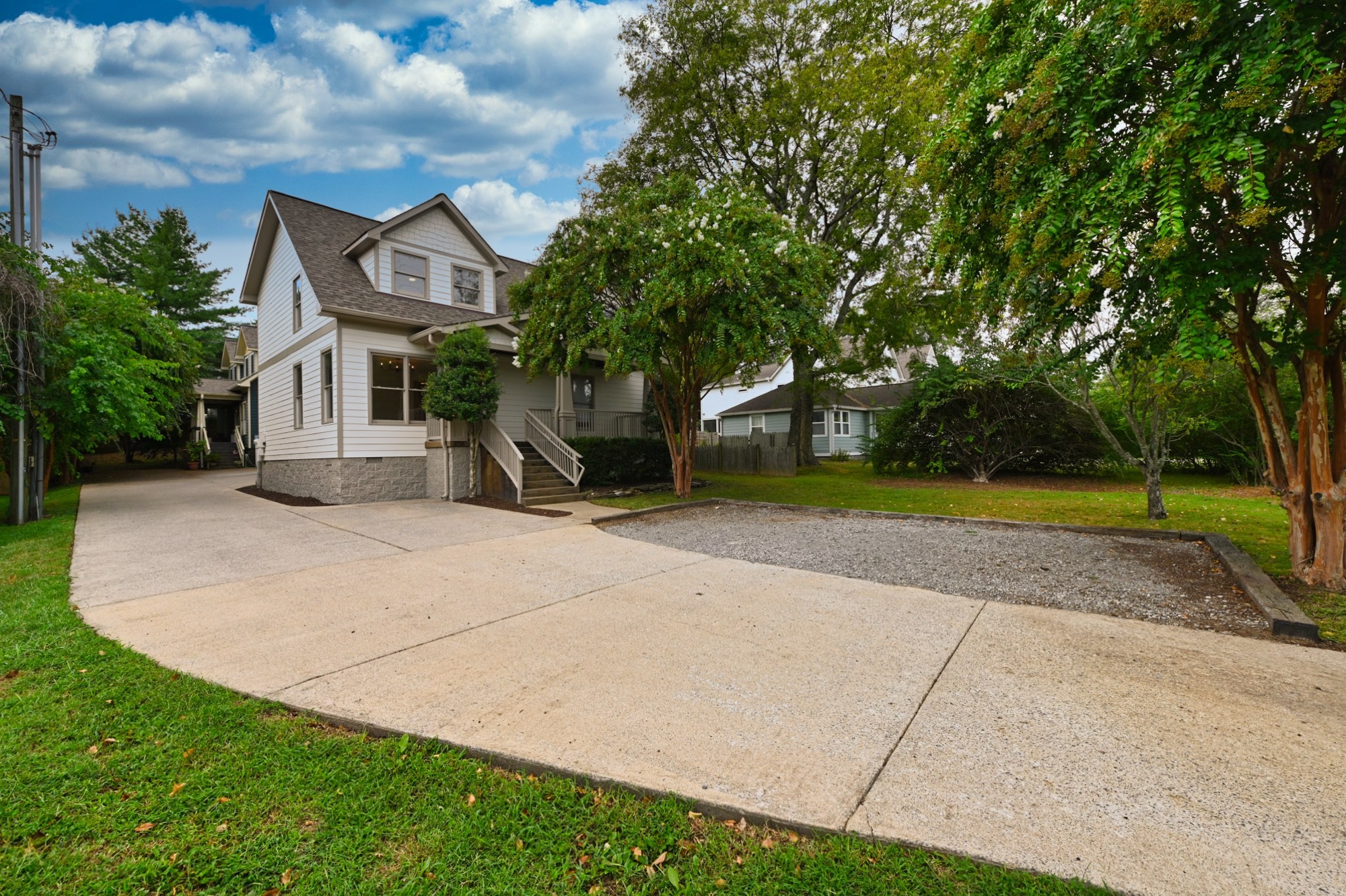 a view of a house with a park