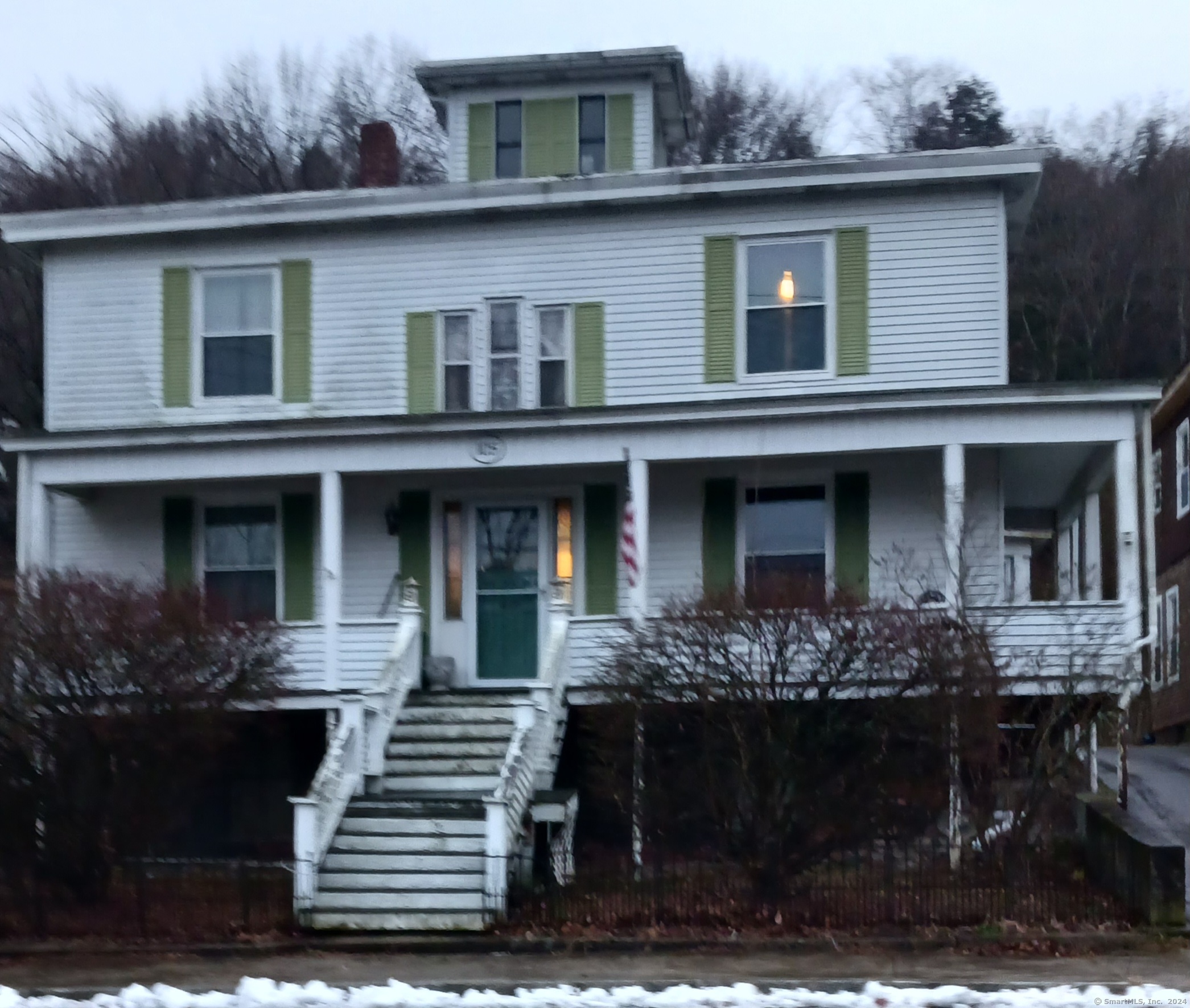 a front view of a house