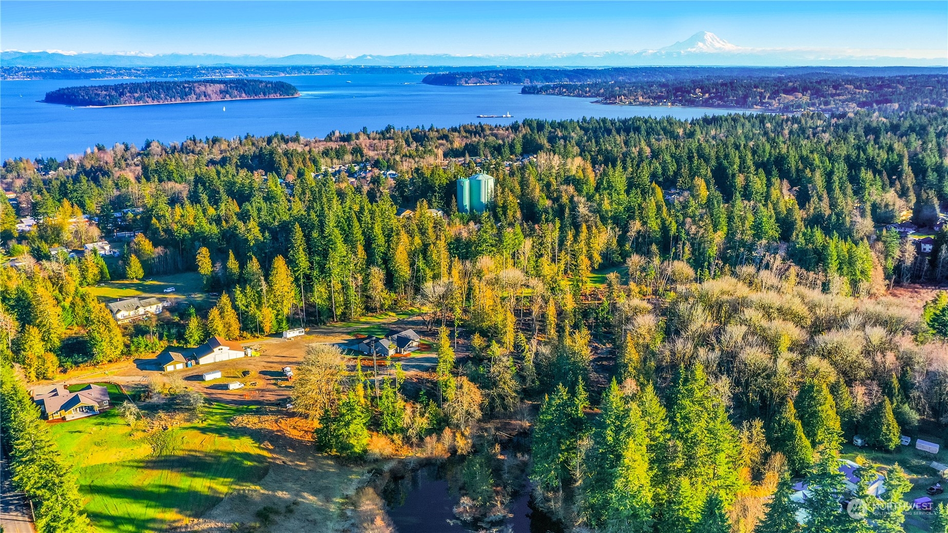 a view of an outdoor space and a lake view